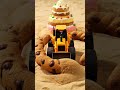 Toy Bulldozer Becomes Cookie Construction Robot! 🚜🍪 #shorts