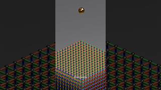 Satisfying Blender Simulation Magnetics Structure Fall! #asmr #animation #blender