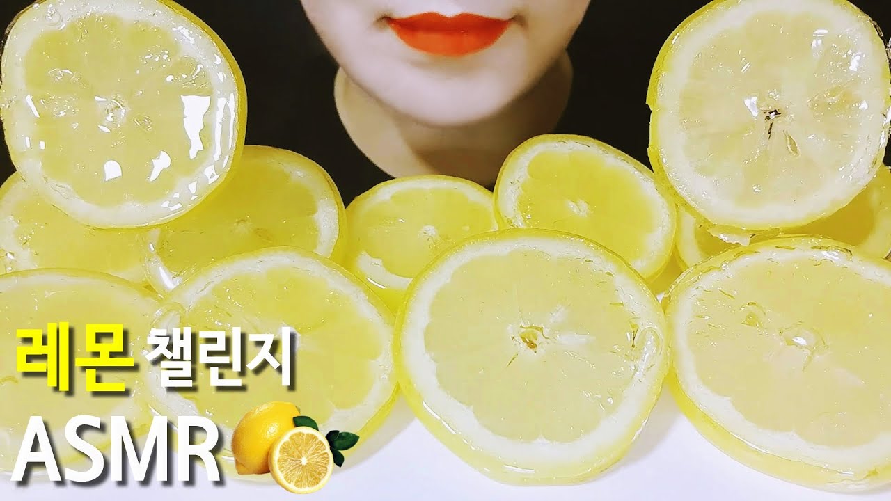 ASMR 레몬챌린지🍋 대한민국을 응원합니다!! 레몬 탕후루 먹방 *KOREAN LEMON CHALLENGE* CANDIED