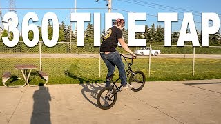 HOW TO 360 TIRE TAP BMX !!! Easy on a cassette and free coaster, for beginners!