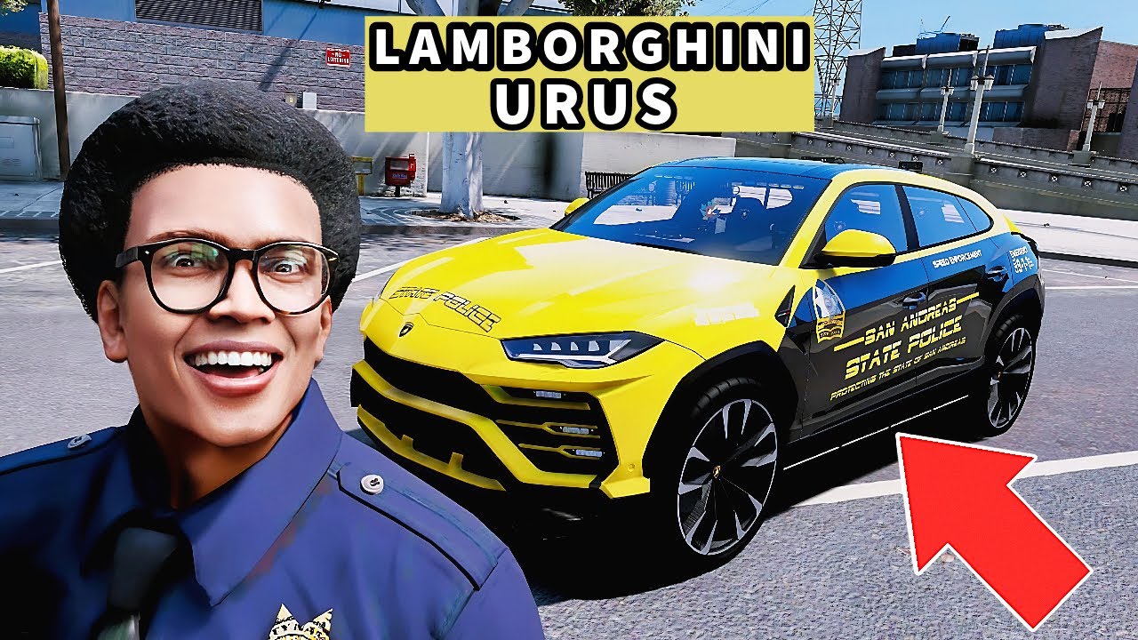 GTA 5-👮Franklin's Lamborghini Urus Police Patrol- GTA 5 REAL LIFE MOD