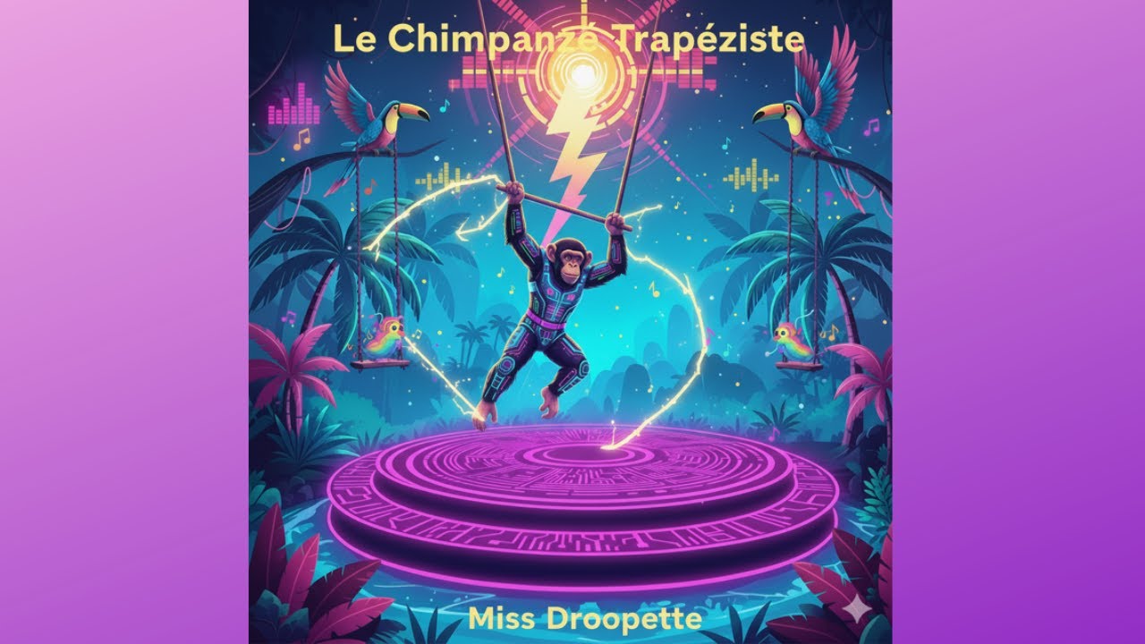 🦒🐬LE CHIMPANZÉ TRAPÉZISTE | Miss Droopette - ElectroPop 🦒🐬