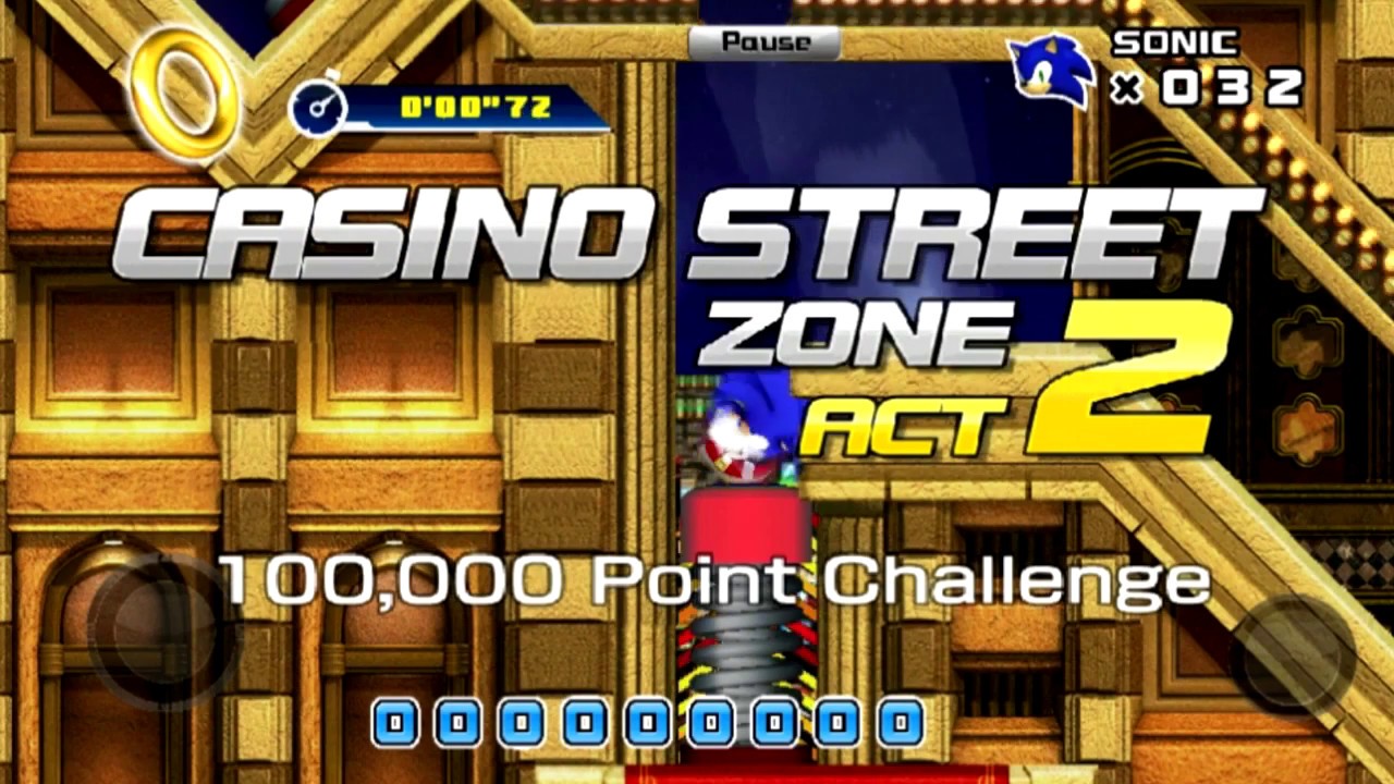 Sonic 4 Episode 1 (mobile) Casino Street Zone Act 2 (100,000 Point  Challenge)