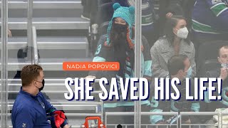 Fan Spots Cancer On Neck At NHL Game | One Good Thing