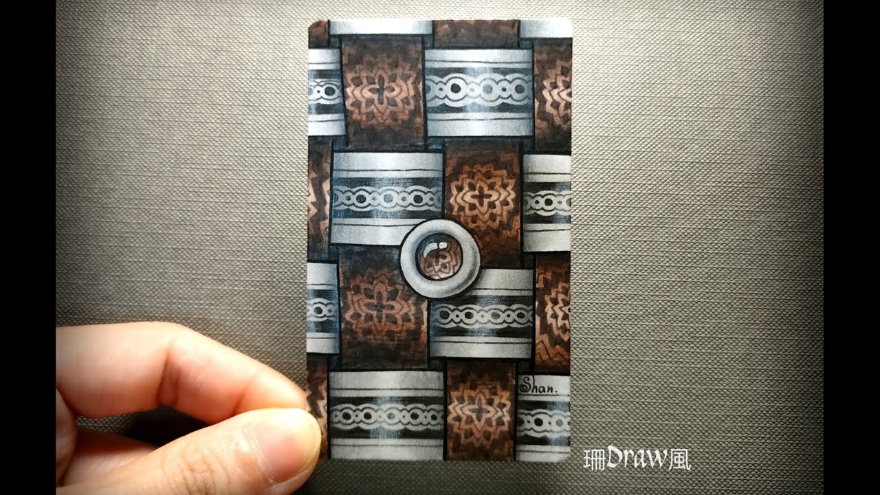 十字編W2創意禪繞畫教學Creative zentangle painting teaching