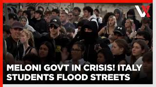 Italian Students Protest Education Policies, Throw Firecrackers at Ministry in Rome | VERTEX