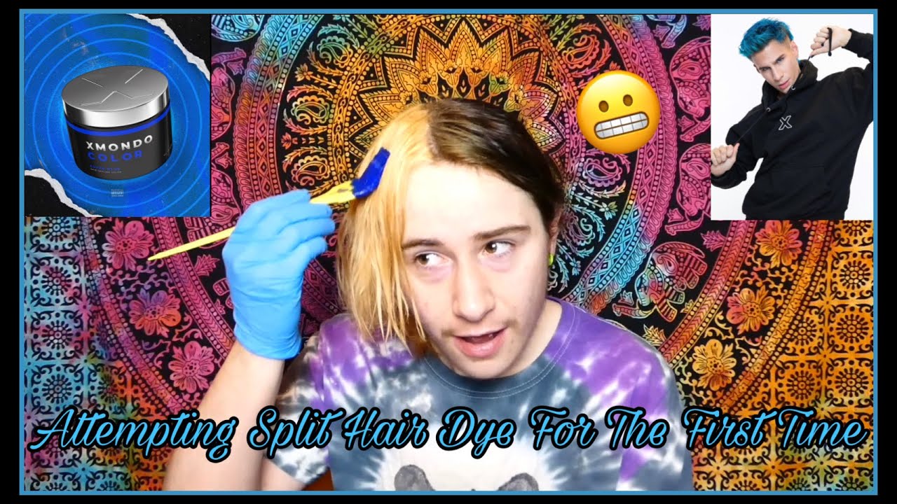 Attempting Split Hair Dye For The First Time // XMONDO COLOR YouTube