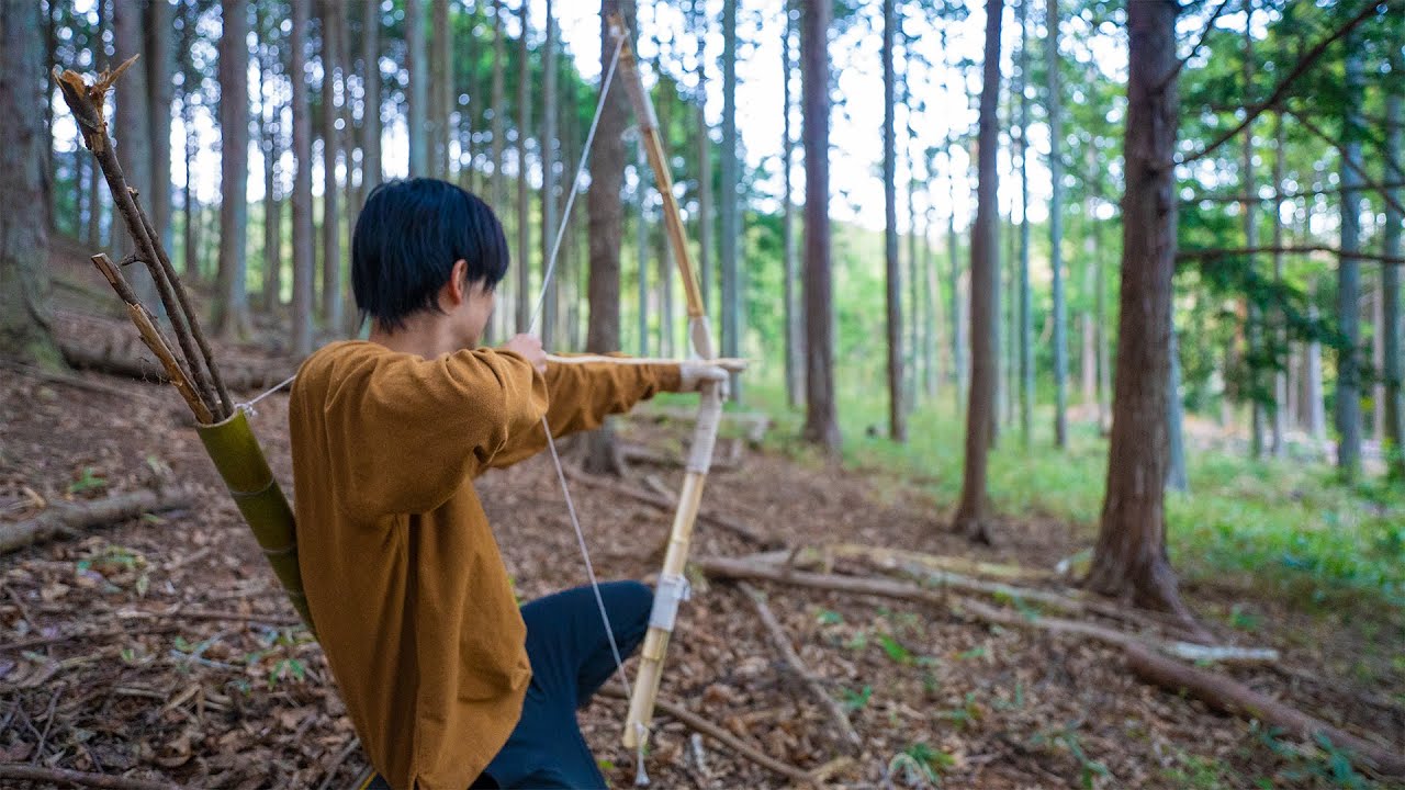 １本の竹から最強の弓作ってみた Youtube