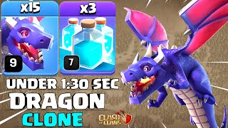 Th14 Mass Dragon + Clone Spell Attack Strategy !! Best Th14 Air Attack Strategy - COC