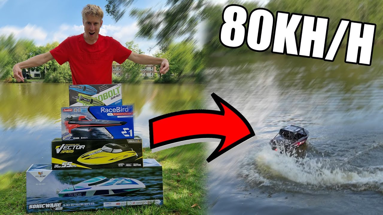 VERSCHILLENDE RC BOTEN TESTEN!