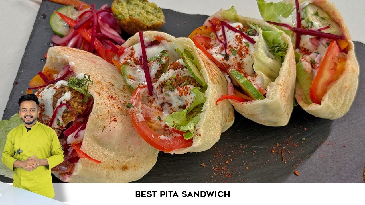 बिना ओवन और तंदूर के बनाएं परफेक्ट पिटा सैंडविच | हेल्दी और लाजवाब PITA SANDWICH RECIPE