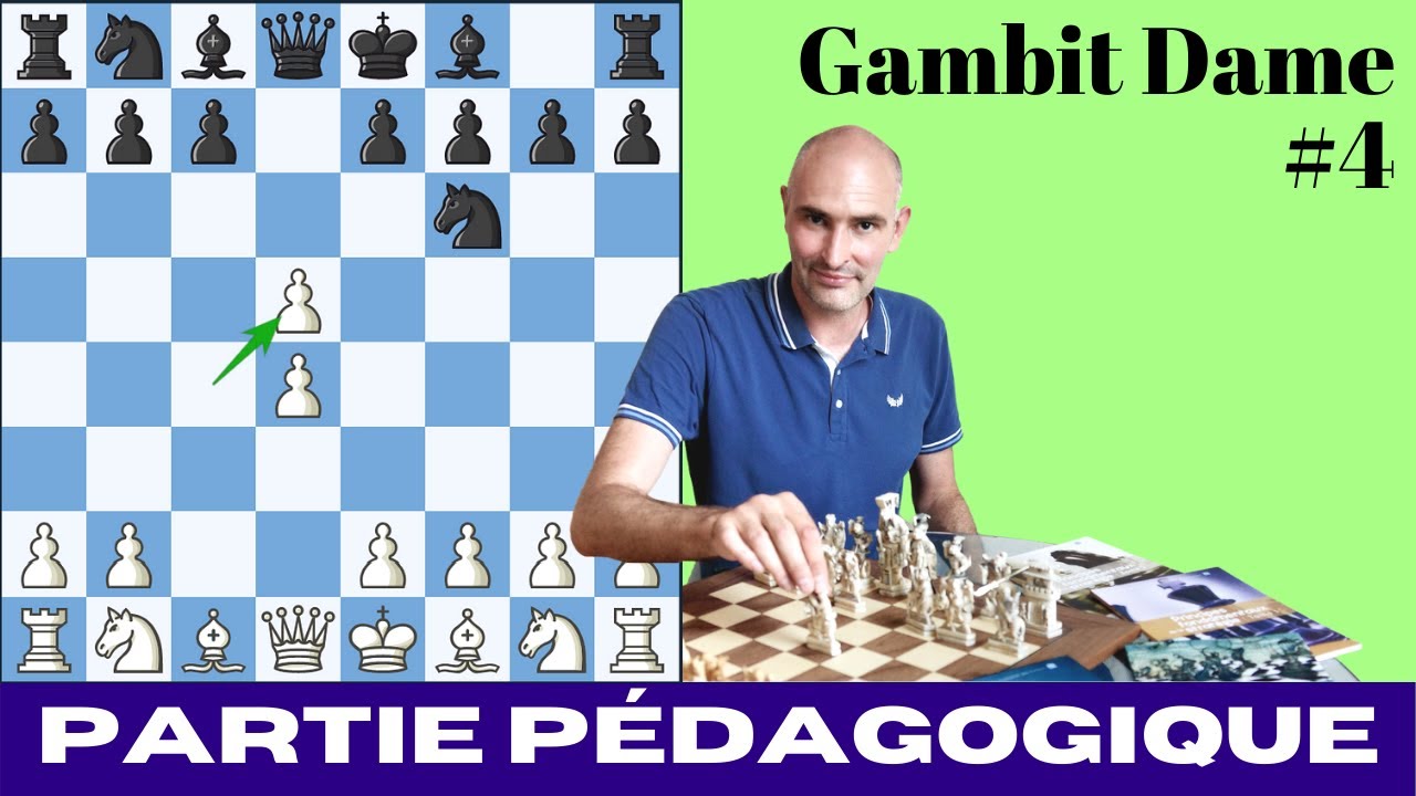 Gambit Dame (4) : Partie d'échecs pédagogique
