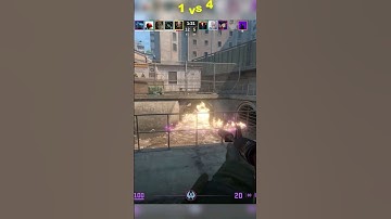 CS2 GAMEPLAY OVERPASS 1vs4 mvp #cs2 #csgo #s1mple