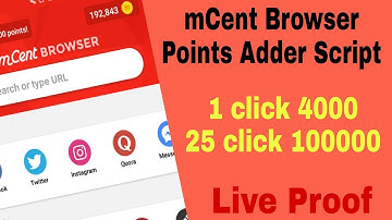 mCent Browser unlimited points adder script #mCentBrowaer