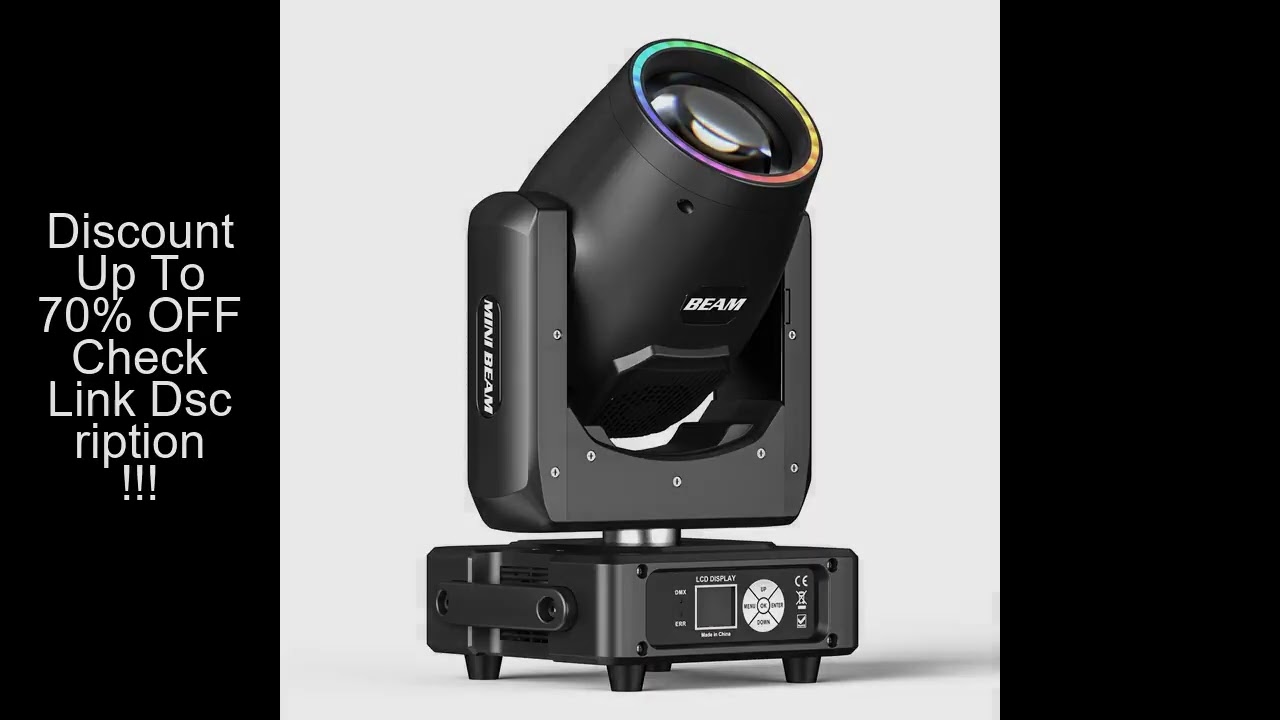 Yiflamefly 450W Moving Head Lights RGBW DMX512 Stage Lights DMX Controlled Sound Activated Play DJ L