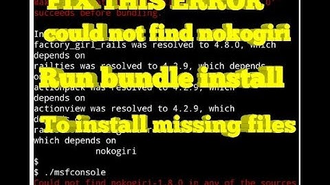 How to fix problem of nokogiri not install in termux while installing metasploit framework