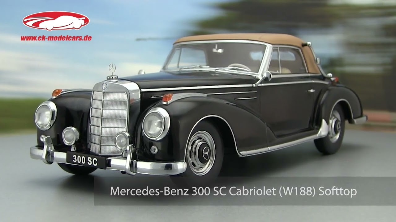 Mercedes Benz 300C Cabriolet 1:87スケール KK-Scale 1:18 Mercedes-Benz 300 SC Convertible (W188) Softtop 1957