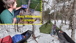 Winter Camping With Amazon's Cheapest Hot Tent Deep In The Maine Woods