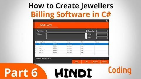 How to Make Jewellers Billing Software in C# VS | Part 6 | How to Create Class File