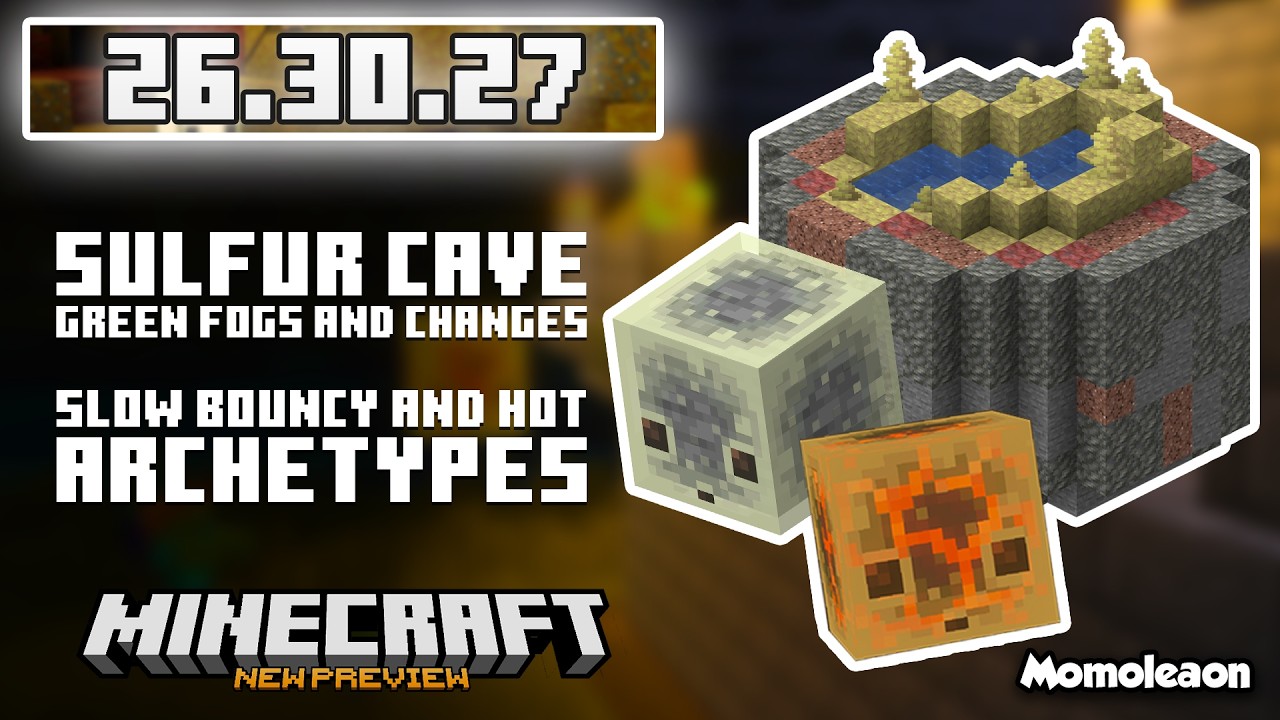 Sulfur Spring Minecraft Update Minecraft 26.30.27 Beta & Preview - Sulfur Springs and caves changes ...