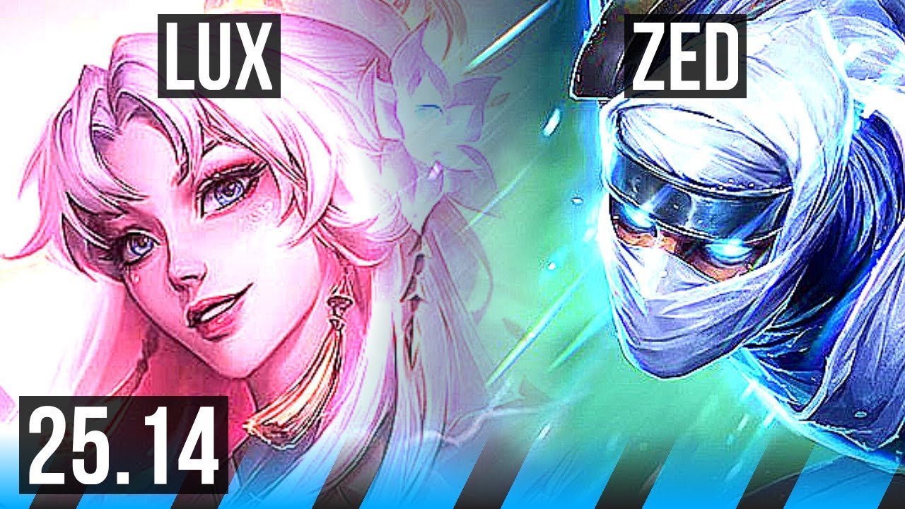 LUX vs ZED (MID) | 1700+ games, Legendary | EUW Master | 25.14