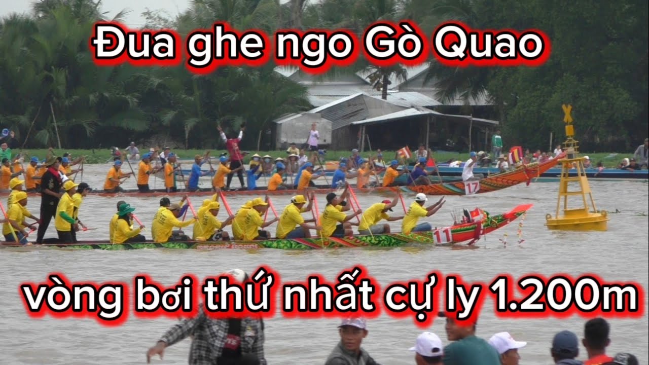 Lượt bơi thứ nhất vòng bảng cự ly 1.200m Nam đua ghe ngo Gò Quao |Phương Vlogs 