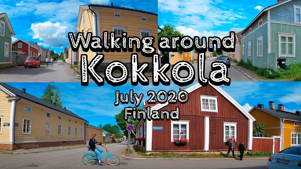 Walking around Kokkola, July 2020, Finland [4K] #slowtv