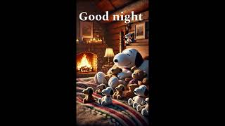 Good Night From Snoopy And His Teddy Bears