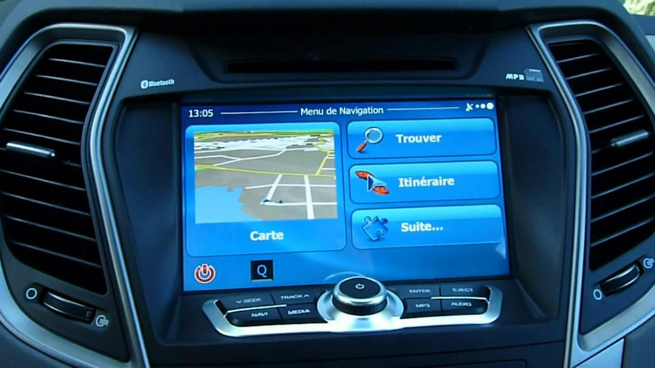 ระบบมัลติมีเดีย  2022 Update  2013 Santa Fe OEM Integrated Navigation multimedia system for factory color touchscreen