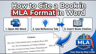 How to Cite a Book in MLA Format in Word | MLA Citation Tutorial: Cite a Book in Seconds