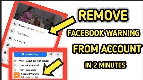 How To Remove Account Warning From Facebook Account || Fix Facebook Account Status Warning
