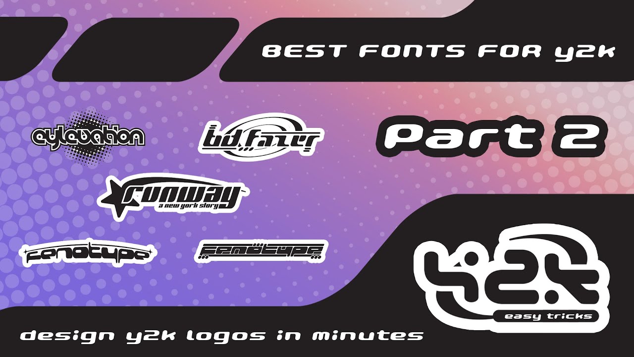 Best Y2K Fonts in Canva - Canva Templates