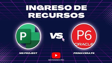 Ingreso y tipos de Recursos | 💻 MS PROJECT VS PRIMAVERAP6