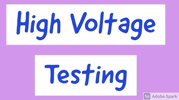 #HighVoltage#Testing#HV#Testing#HighVoltageEngineering#HVE#Types#High Voltage Testing_ Introduction