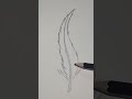 How to draw a feather easy #shorts #art #drawing #tutorial
