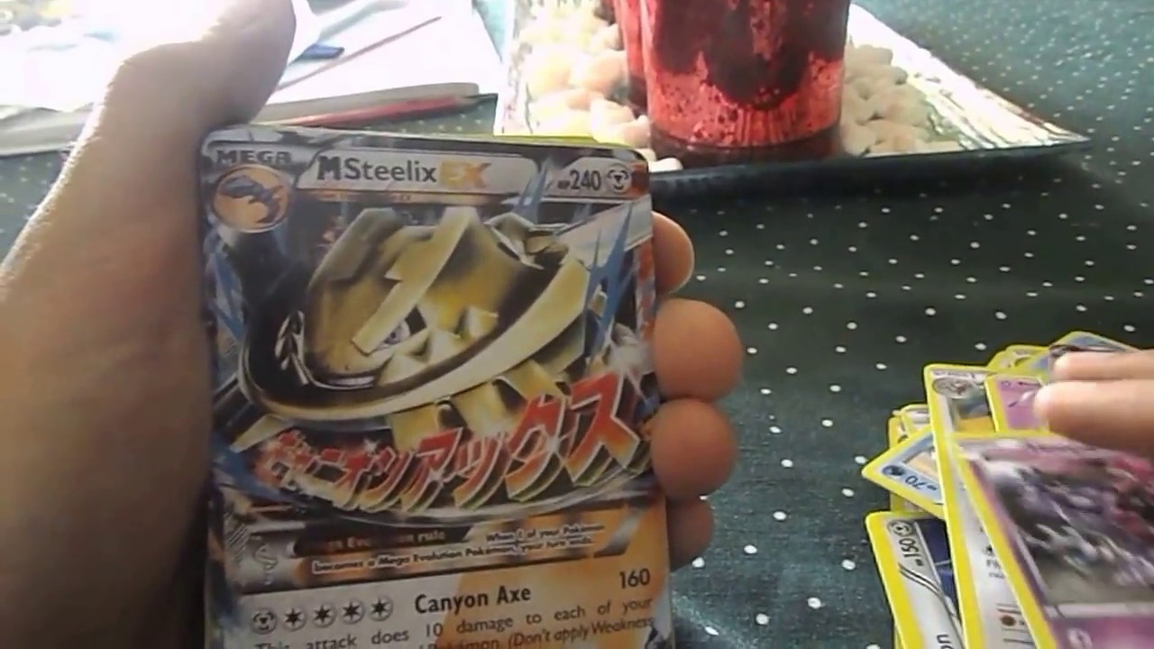 Pokemon unwrapping reveal M steelix ex