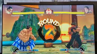 Street Fighter IV Gameplay Online Ranked Match Ryu vs E-Honda Best of 3 Rounds