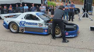 1991 Mazda RX7 IMSA GTO warming up at the 2026 Mitty at Road Atlanta