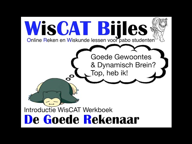 Een Goede Rekenaar - WisCAT Werkboek: Introductie