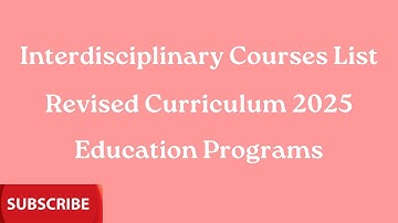 Lijst met interdisciplinaire cursussen | Herzien HEC-curriculum 2025 voor alle onderwijsprogramma...