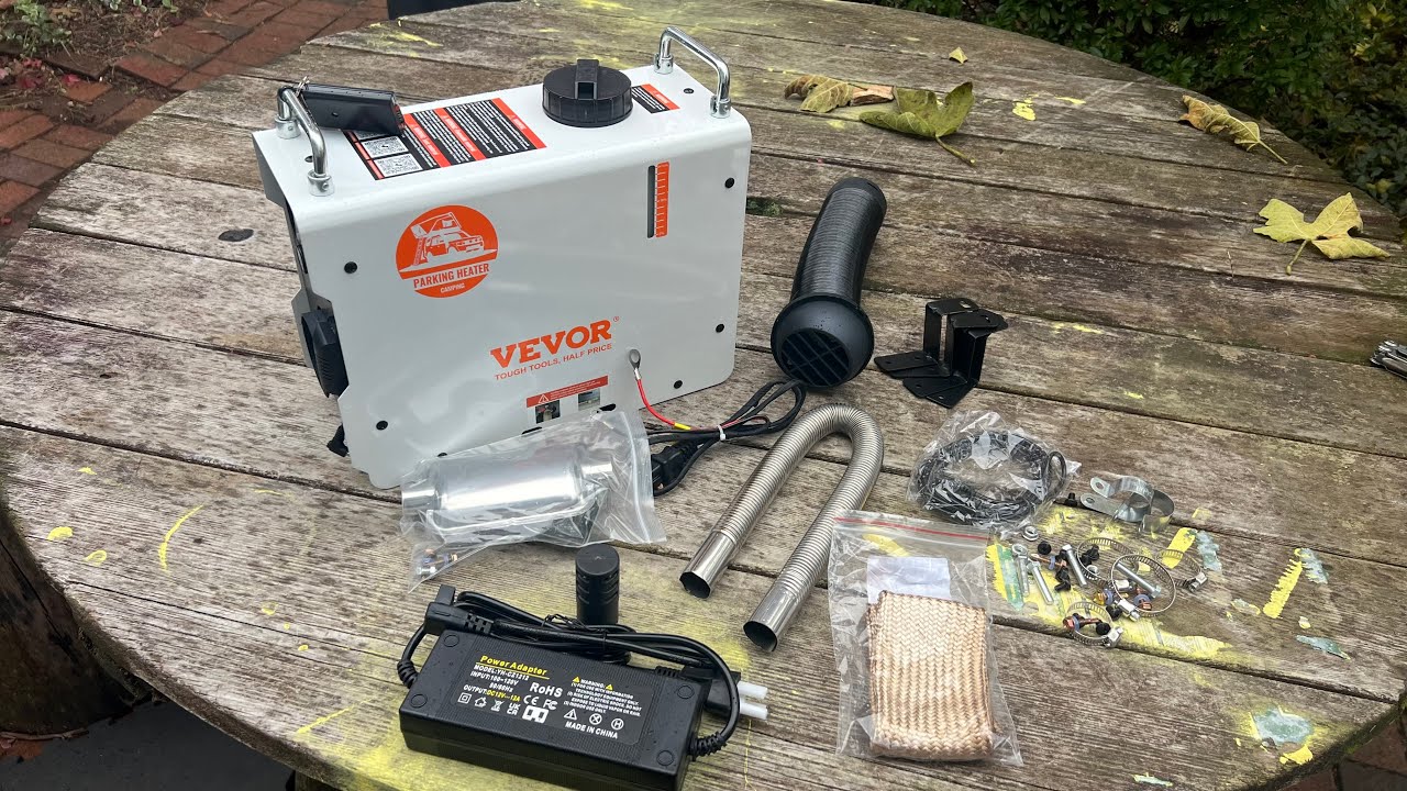 Unboxing 2KW Diesel FF Heater VEVOR CO Sensor Bluetooth APP Remote Control Instruction Manual 12 24V