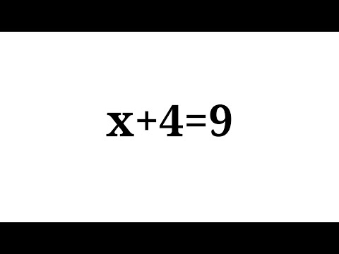 Video How to solve the equation x+4=9 - youtube