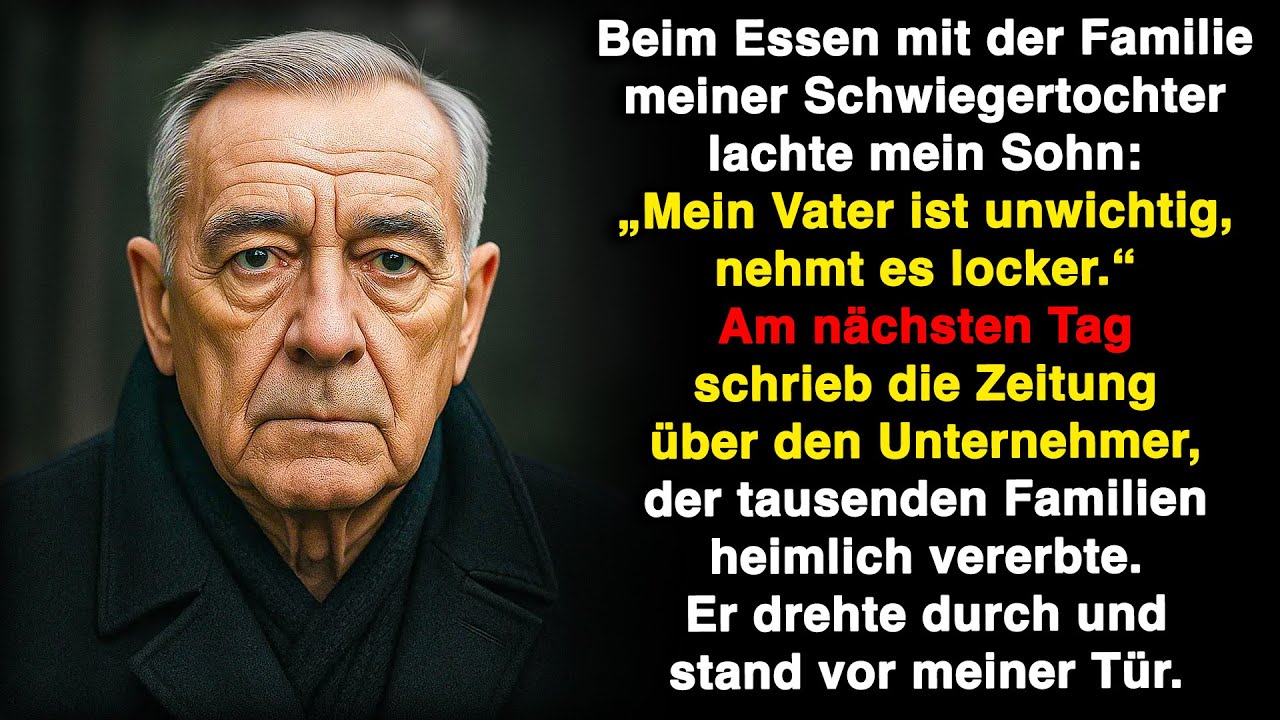 Mein Sohn sagte: „Mein Vater ist unwichtig, lasst ihn.“ Ich strich ihn aus dem Erbe, spendete alles.