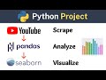 Python Project to Scrape YouTube using YouTube Data API | Analyze and Visualize YouTube data