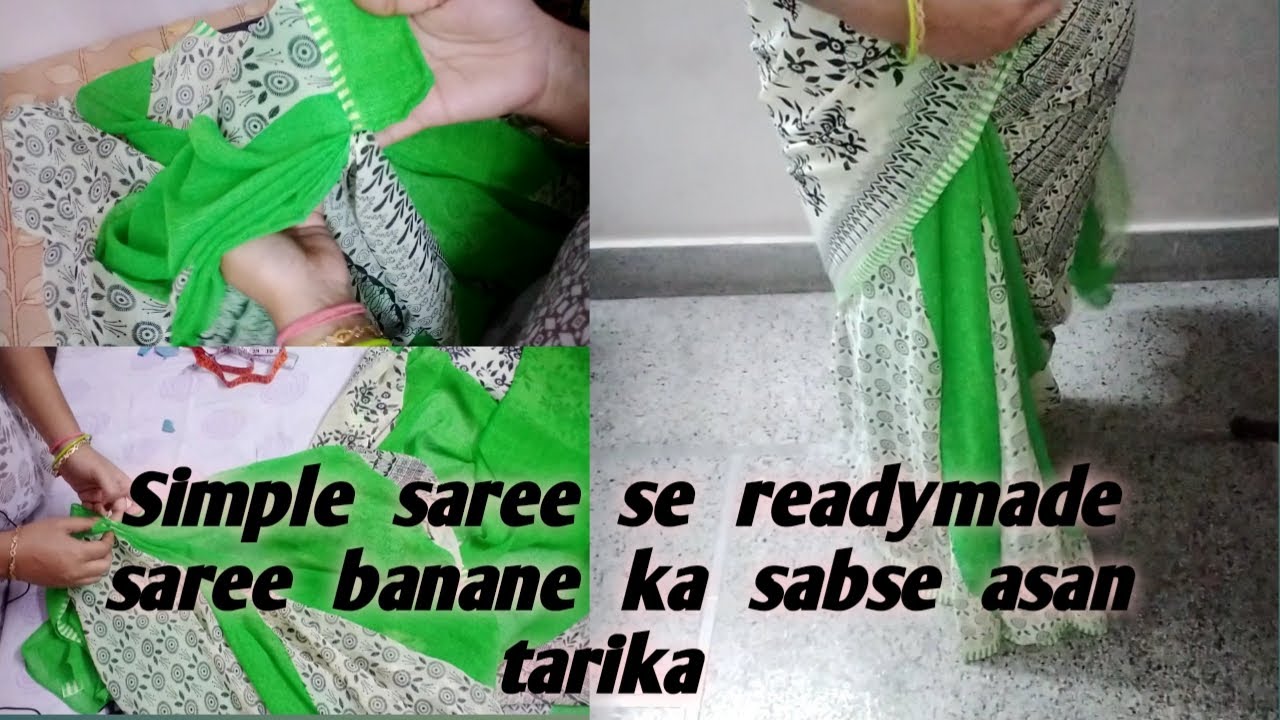 Readymade saree stitching || Simple saree convert into readymade saree || Dolly's Creation Vlog