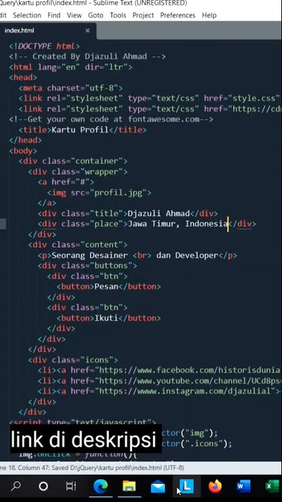 Buat Animasi Keren dengan Html dan Css #htmlcss #belajarcoding #animasi