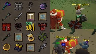 Giving people gifts on Christmas