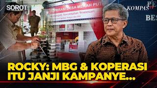 Rocky Gerung soal Program MBG dan Kopdes: Itu Janji Kampanye Presiden, Mesti Dikerjakan