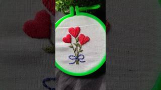 simple embroidery design 🪡❤❤️ #viral #shortsfeed #shorts#shortvideo #handembroidery#stitching#stitch