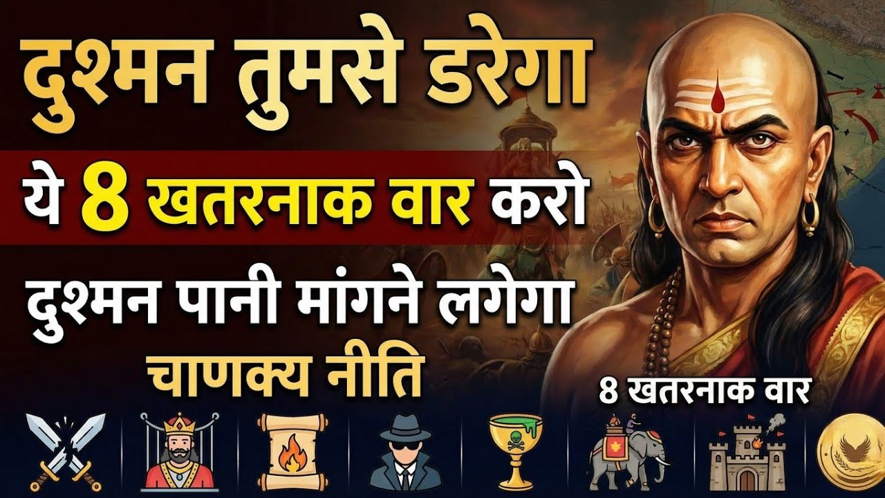 चाणक्य नीति - दुश्मन को बिना लड़े हराने की 8 चाणक्य नीतियाँ Motivation Chanakya niti rules